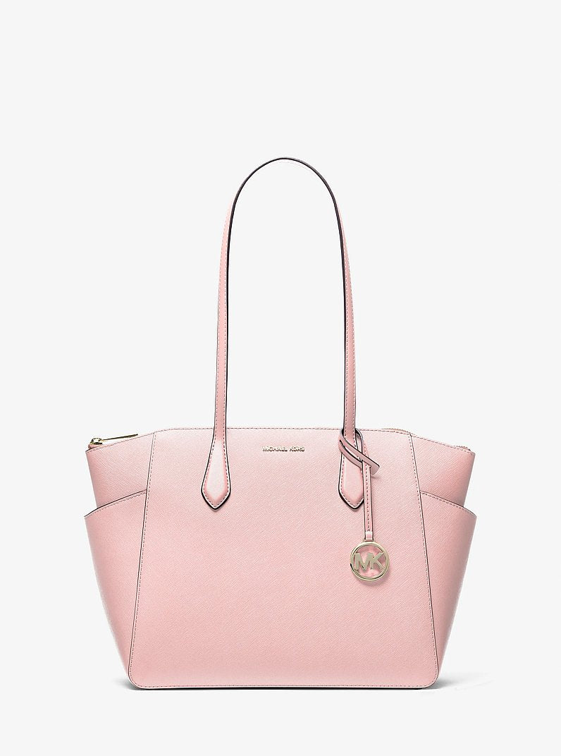 Michael Kors Marilyn Medium Saffiano Leather Tote Bag Powder Blush