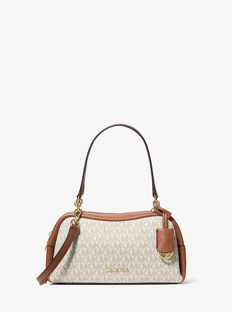 Michael Kors Cecily Small Signature Logo Shoulder Bag Vanilla