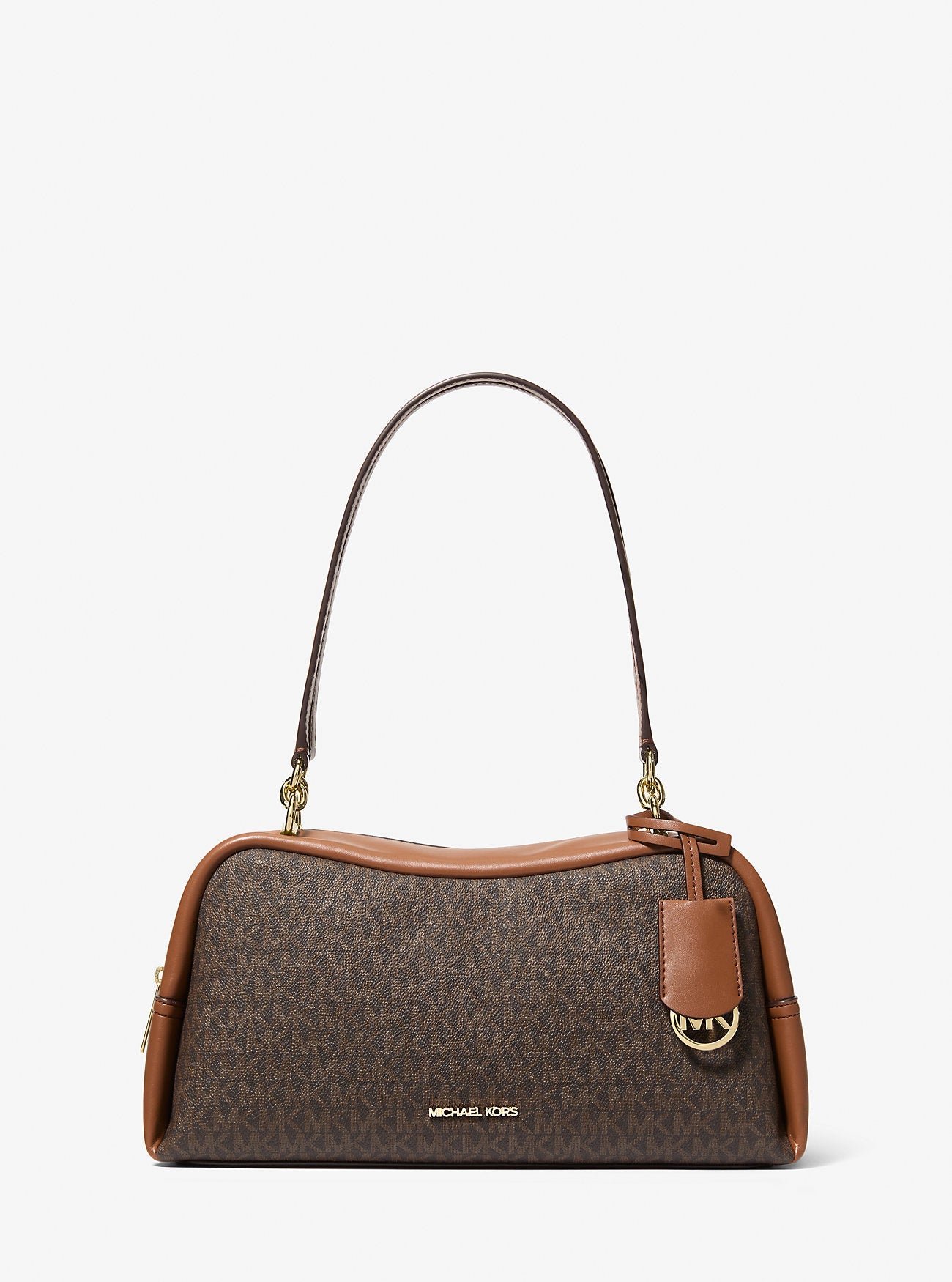 Michael Kors Cecily Medium Signature Logo Shoulder Bag Brown