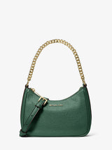 Michael Kors Jet Set Travel Pebbled Leather Convertible Crossbody Bag Moss