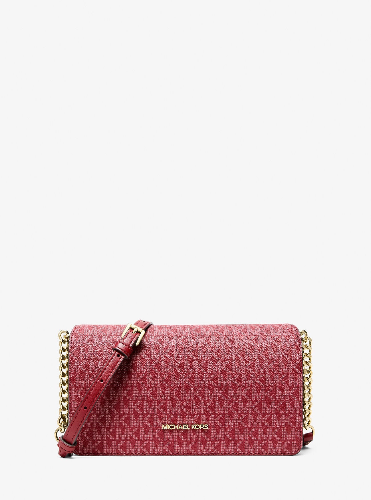 Jet Set Medium Signature Logo Crossbody Bag Cherry Cherry