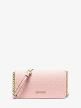 Michael Kors Jet Set Medium Signature Logo Crossbody Bag Powder Blush