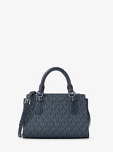 Michael Kors Marilyn Small Signature Logo Messenger Bag Admiral