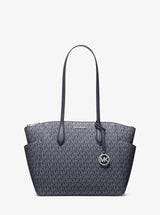 Michael Kors Marilyn Medium Signature Logo Tote Bag Admiral