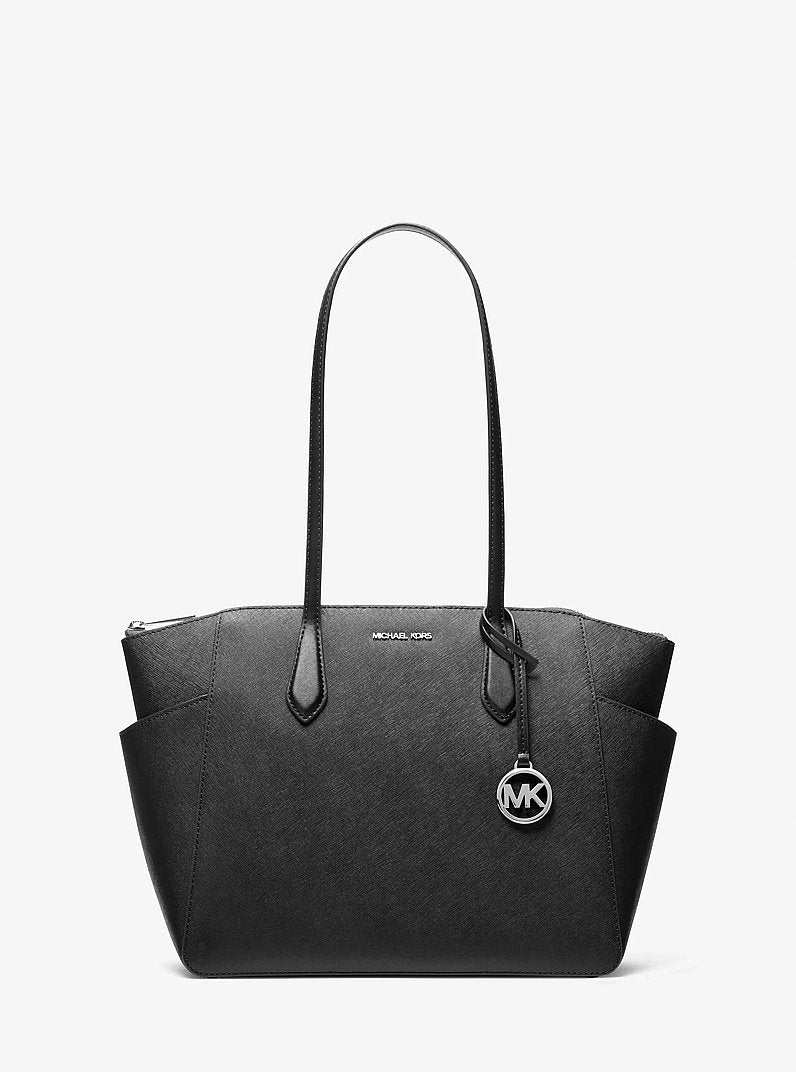 Michael Kors Marilyn Medium Saffiano Leather Tote Bag Black