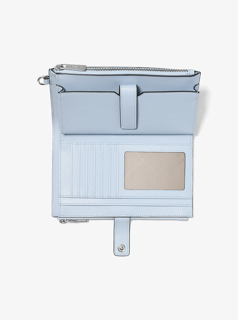 Michael Kors Jet Set Large Ombre Signature Logo Wristlet Pale Ocean