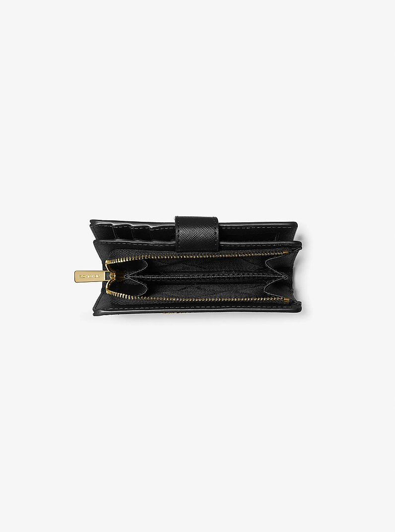 Michael Kors Medium Crossgrain Leather Wallet Black