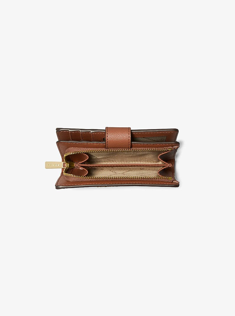 Michael Kors Medium Crossgrain Leather Wallet Luggage