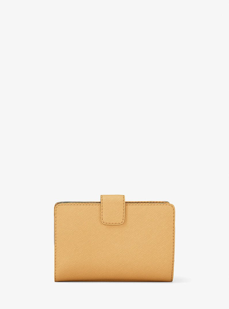 Michael Kors Medium Crossgrain Leather Wallet Honeywheat