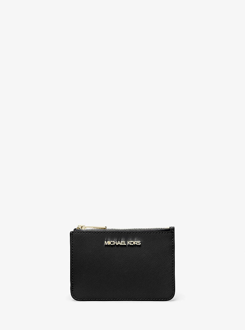 Michael Kors Jet Set Travel Small Saffiano Leather Coin Pouch Black