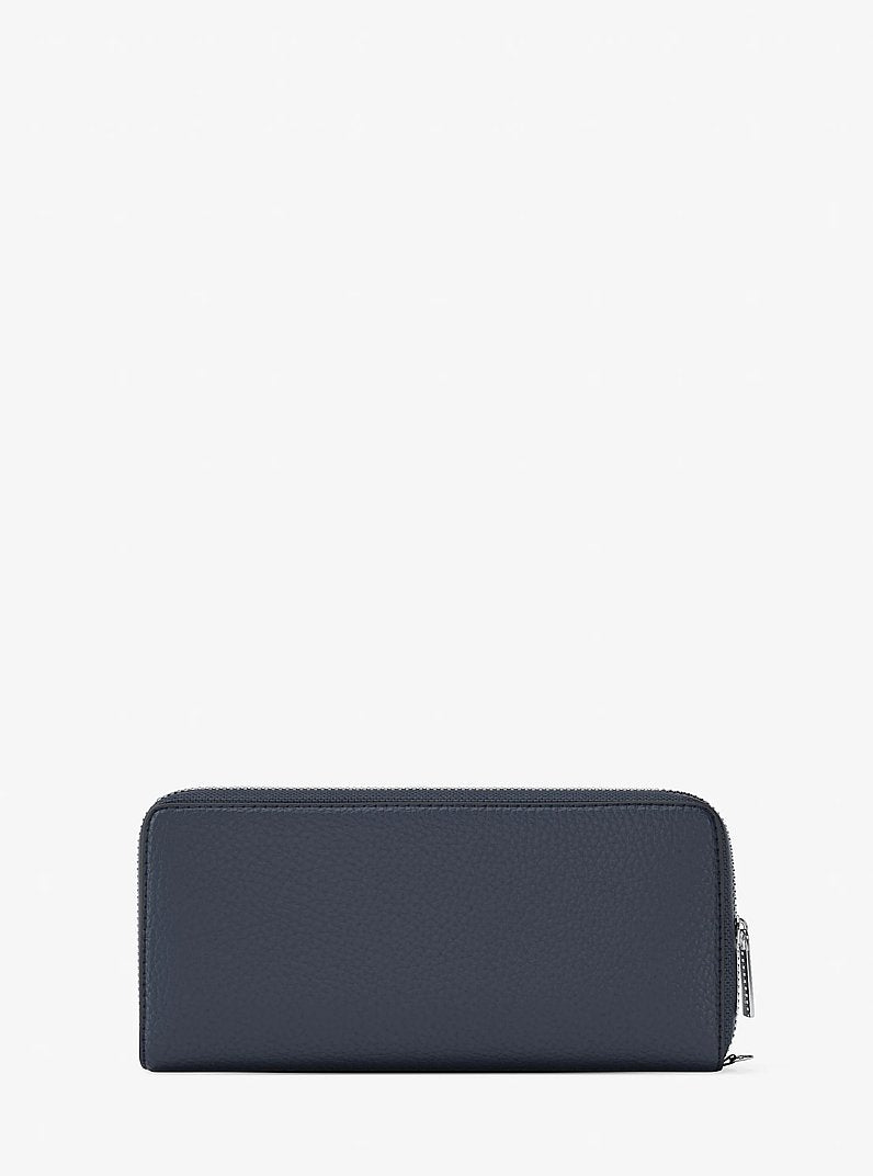 Michael Kors Large Pebbled Leather Continental Wallet Navy