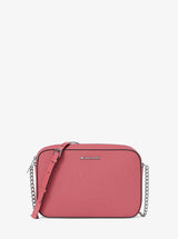 Michael Kors Jet Set Large Saffiano Leather Crossbody Bag Hibiscus