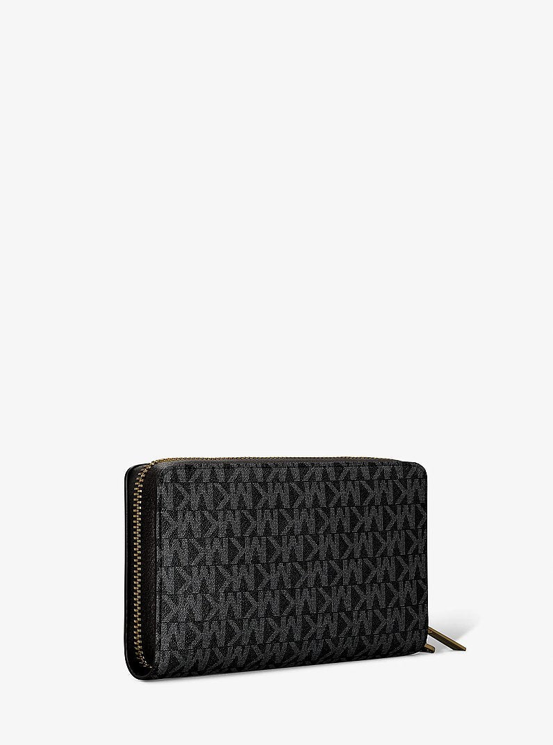 Michael Kors Jet Set Large Signature Logo Smartphone Wallet Black