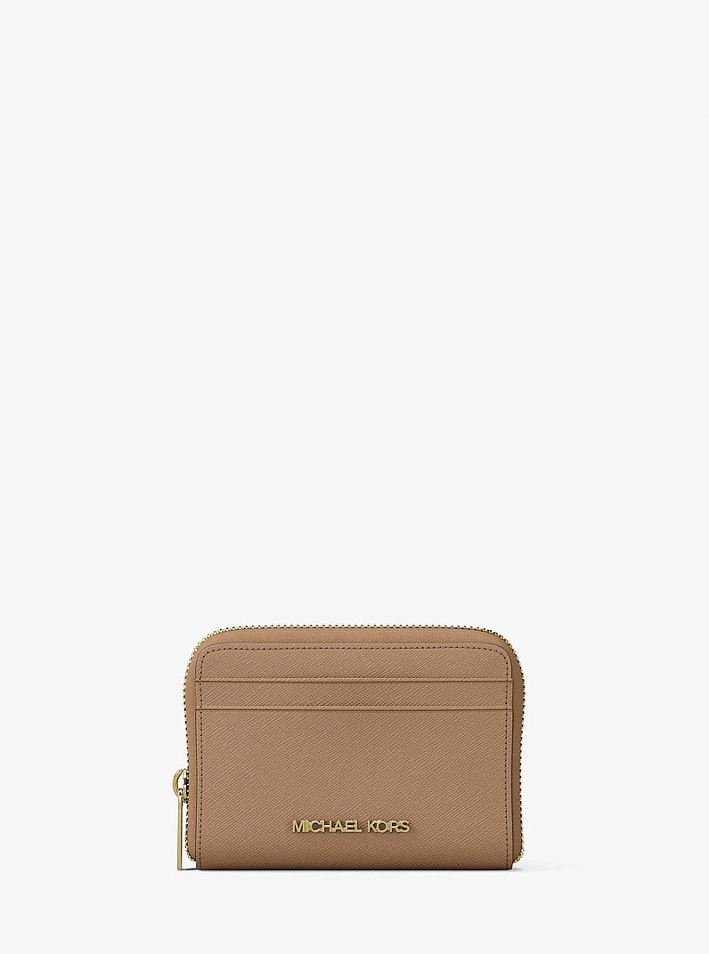 Michael Kors Jet Set Travel Medium Saffiano Leather Wallet Camel