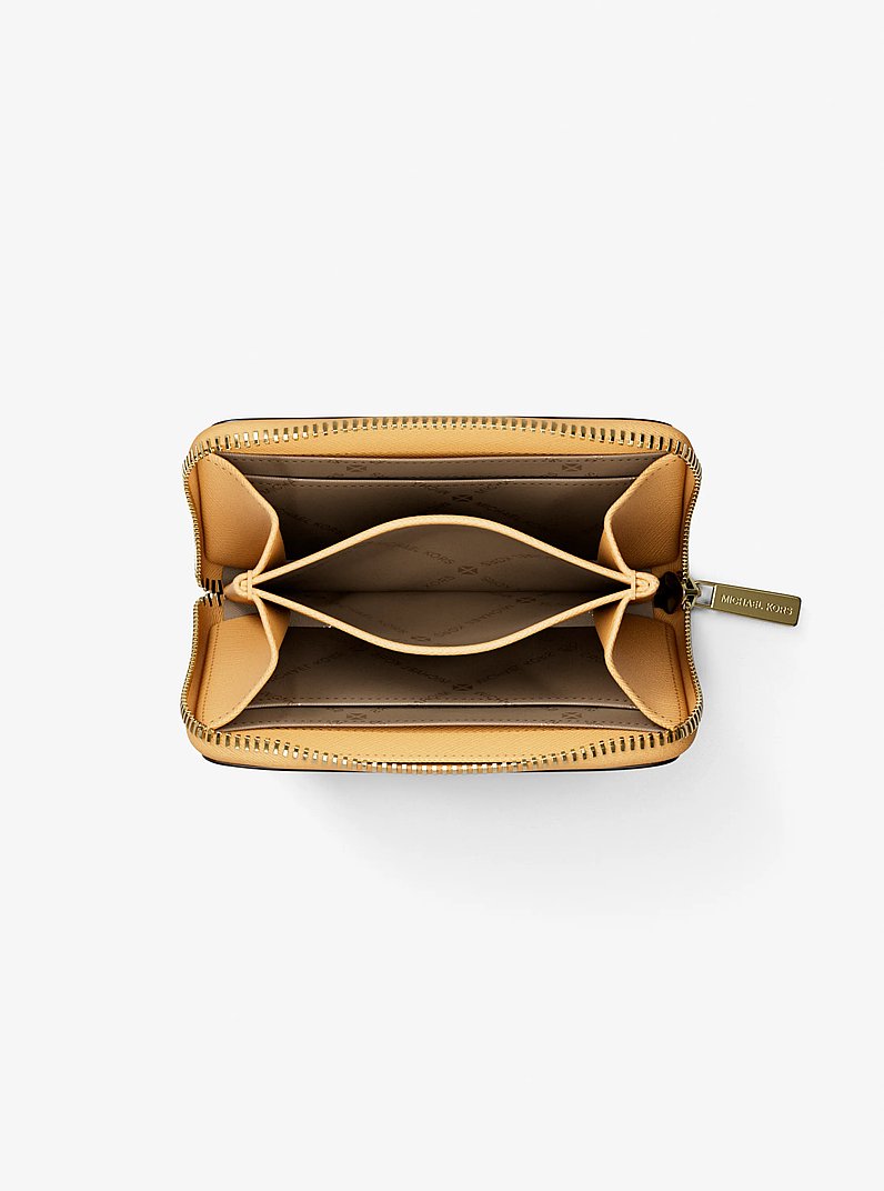 Michael Kors Jet Set Travel Medium Saffiano Leather Wallet Honeywheat
