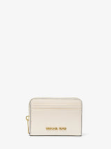 Michael Kors Jet Set Travel Medium Saffiano Leather Wallet Lt Cream