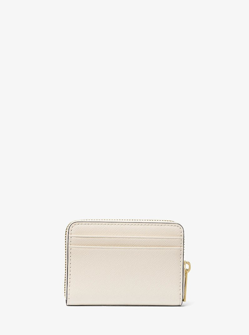 Michael Kors Jet Set Travel Medium Saffiano Leather Wallet Lt Cream