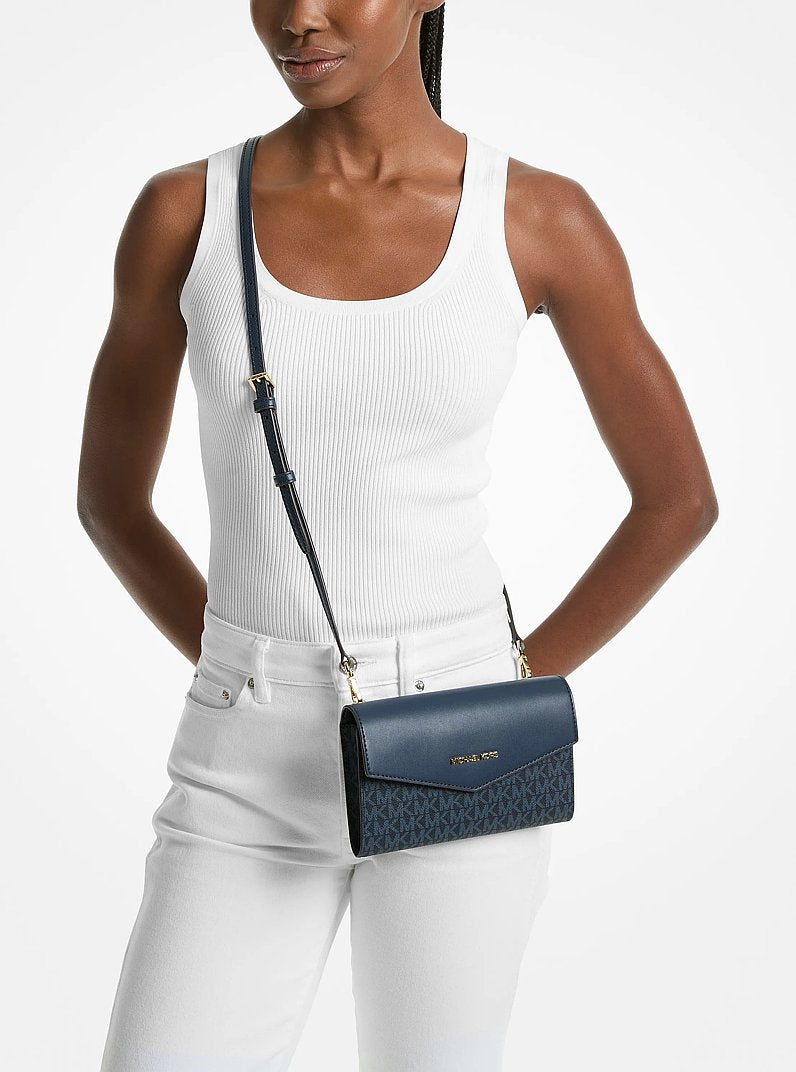 Michael Kors Charlotte Large Saffiano Leather 3-in-1 Tote Bag Navy