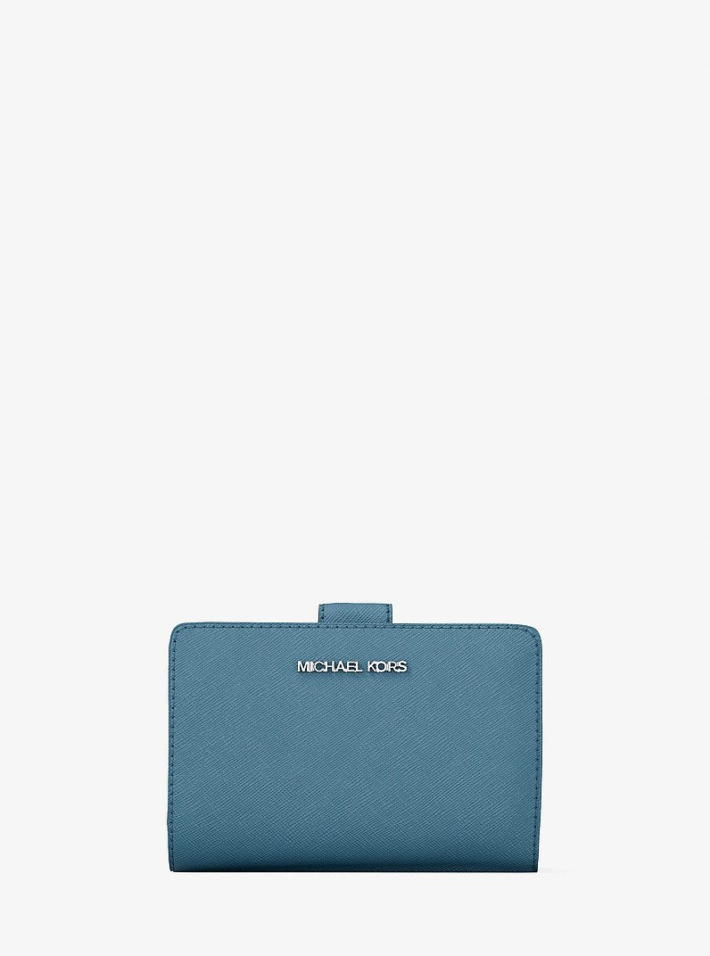 Michael Kors Medium Saffiano Leather Wallet Denim