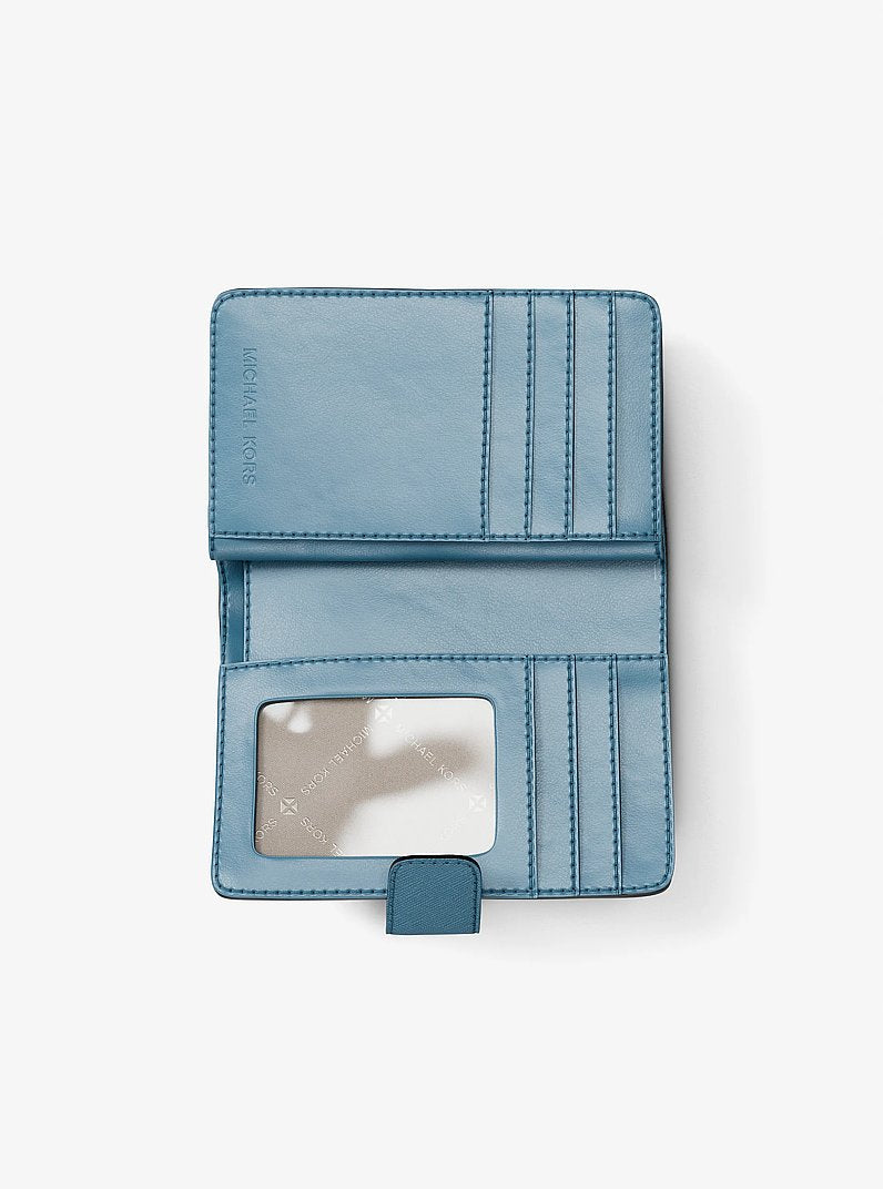 Michael Kors Medium Saffiano Leather Wallet Denim