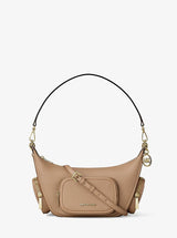Michael Kors Merritt Small Pebbled Leather Crossbody Bag Camel