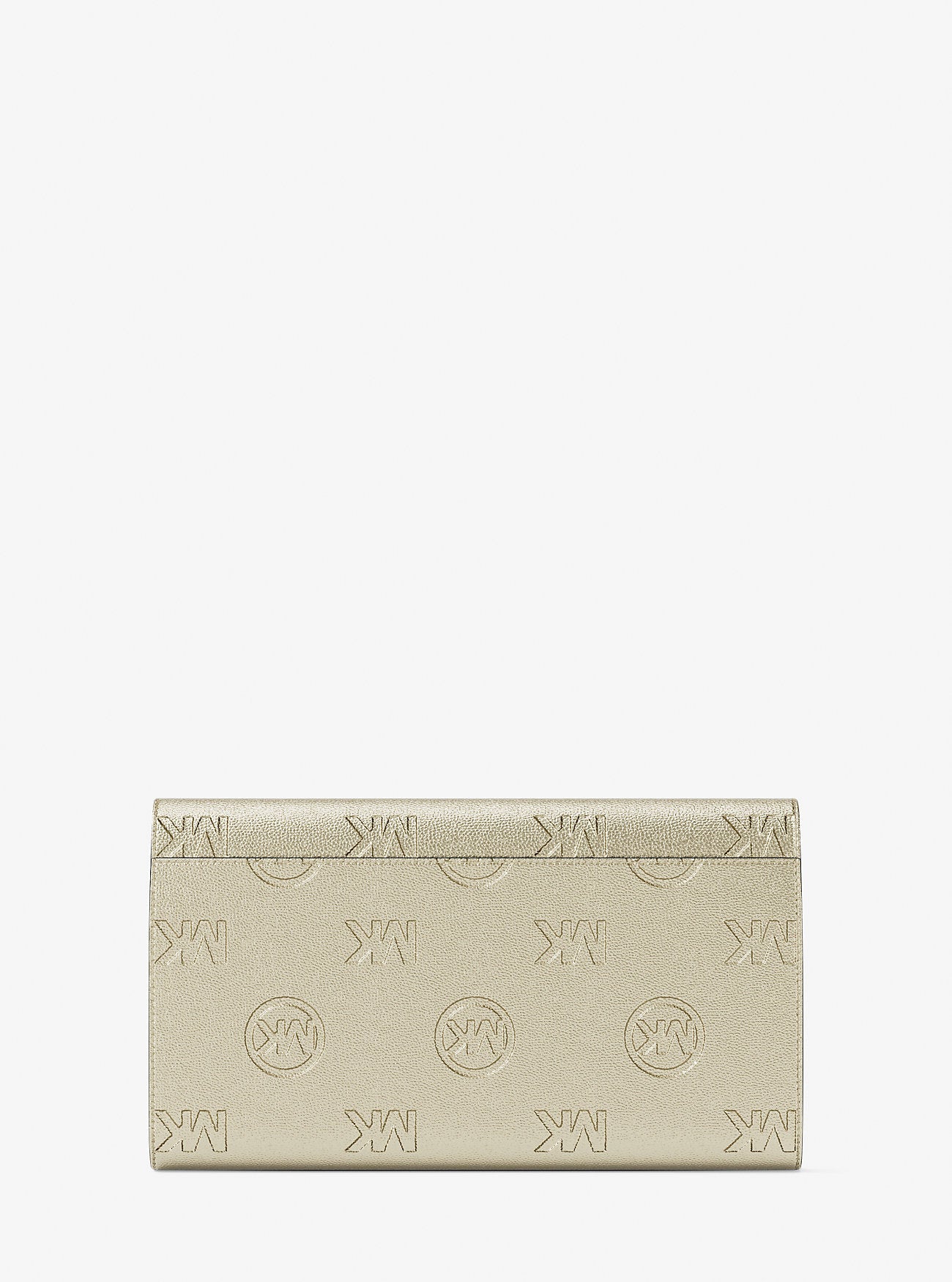 Carson Large Metallic Logo Debossed Wallet Pale Gold Pale Gold