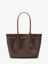 Michael Kors Carson Large Signature Logo Tote Bag Brown