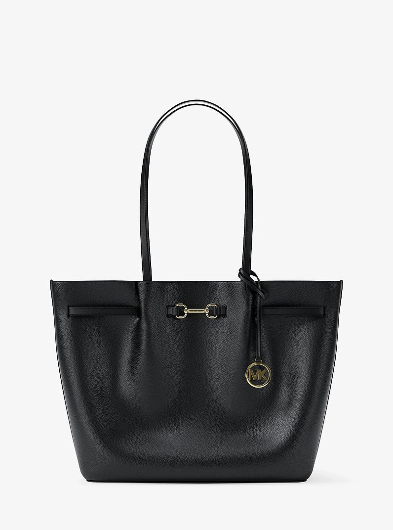 Michael Kors Carson Large Pebbled Leather Tote Bag Black