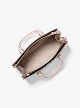 Michael Kors Sheila Medium Heart Embroidered Satchel Powder Blush
