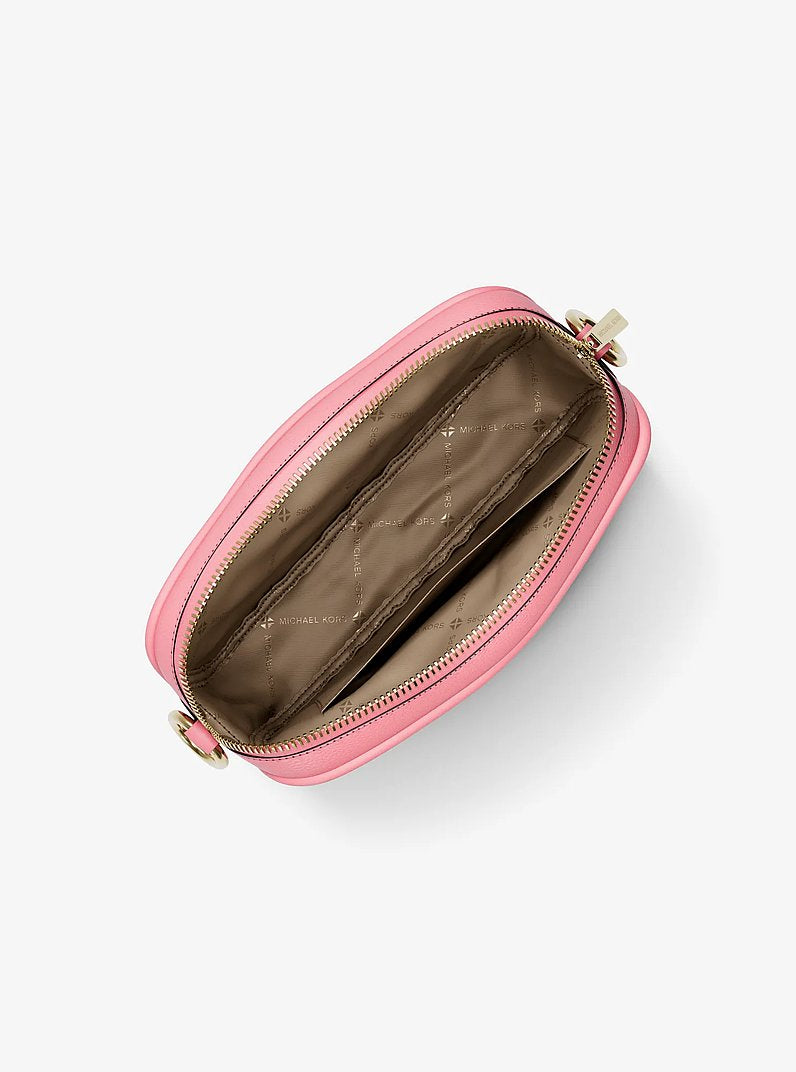 Michael Kors Jet Set Small Signature Logo Camera Crossbody Bag Carnation