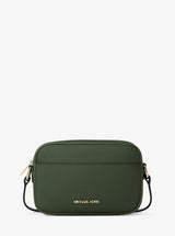 Michael Kors Jet Set Small Pebbled Leather Camera Crossbody Bag Moss