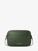 Michael Kors Jet Set Pebbled Leather Camera Crossbody Bag Moss