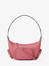 Michael Kors Merritt Medium Pebbled Leather Convertible Shoulder Bag Hibiscus