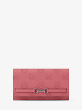Michael Kors Carson Large Logo Debossed Wallet Hibiscus