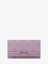 Michael Kors Carson Large Logo Debossed Wallet Lt Quartz