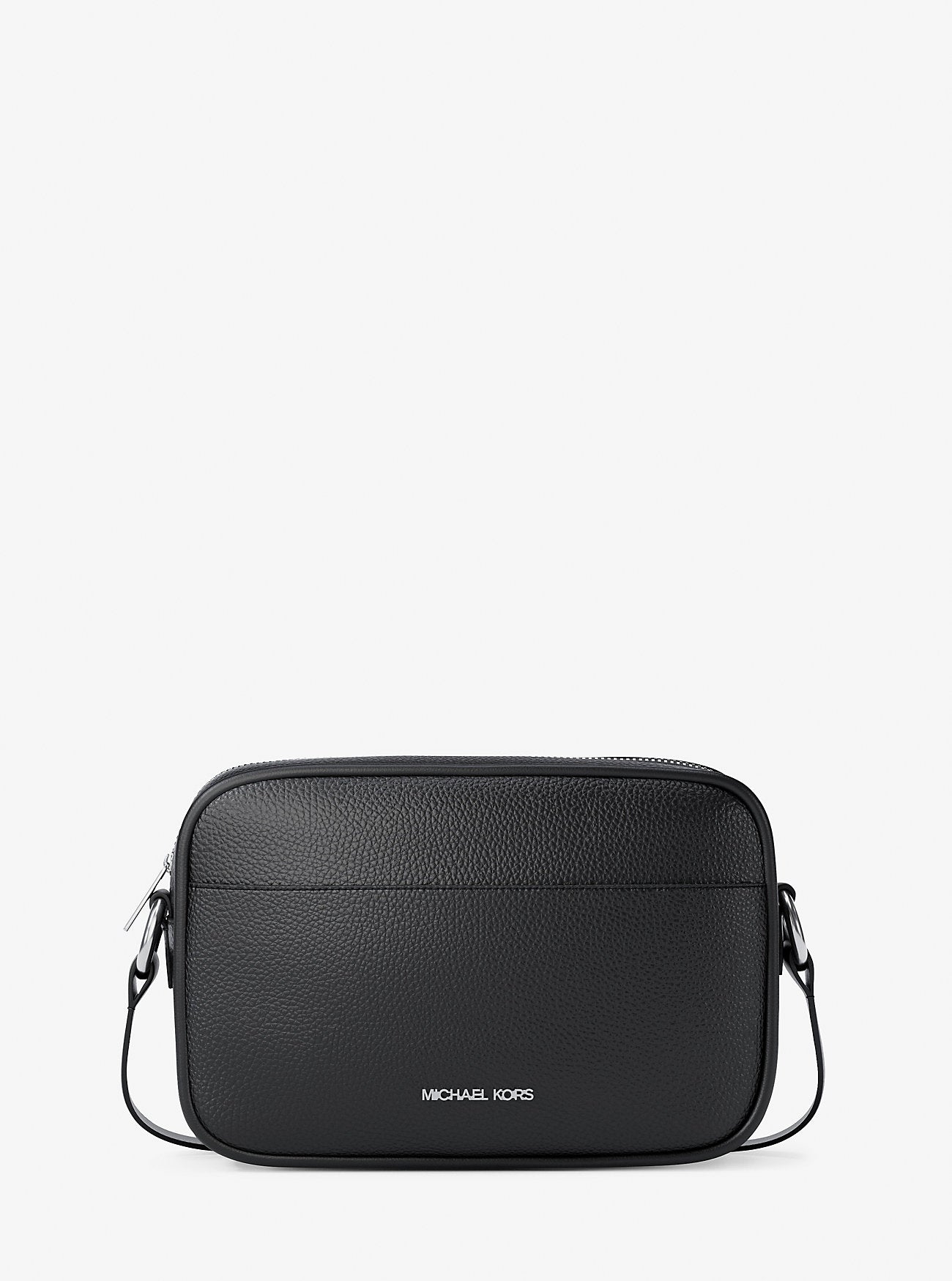 Michael Kors Jet Set Pebbled Leather Camera Crossbody Bag Black