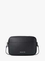 Michael Kors Jet Set Pebbled Leather Camera Crossbody Bag Black