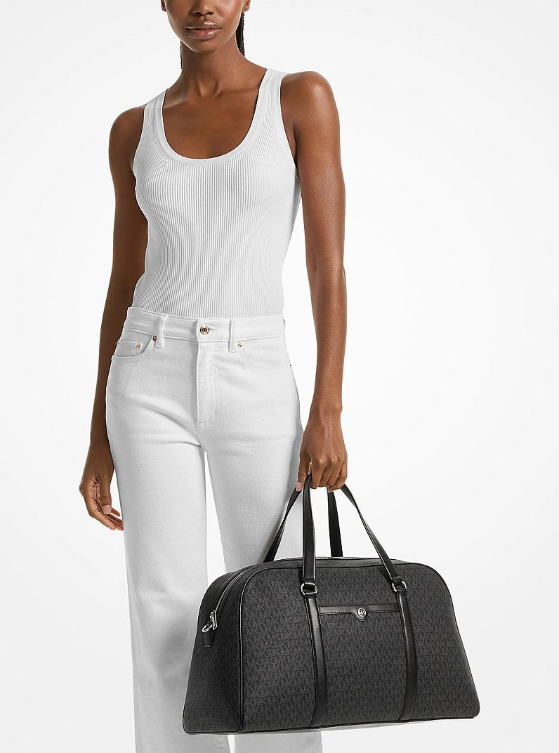 Michael Kors Jet Set Travel Extra-Large Signature Logo Weekender Bag Black