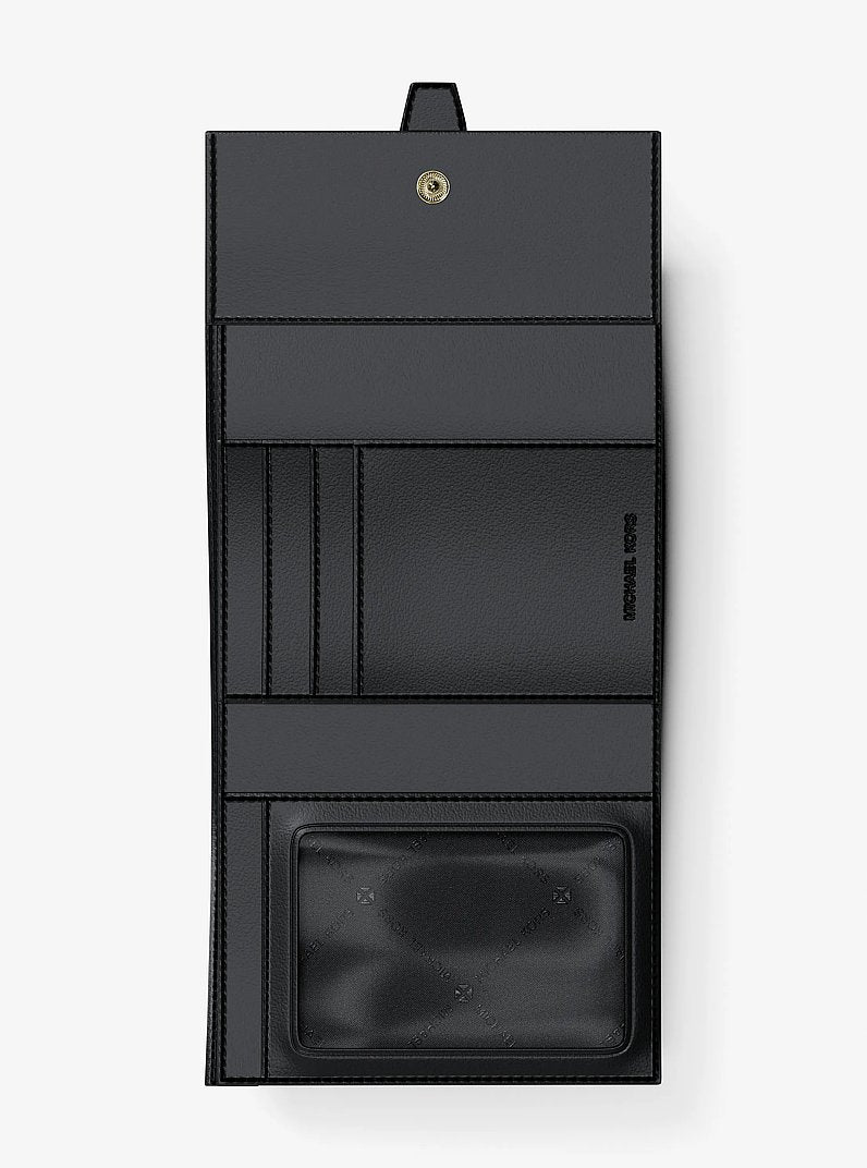 Michael Kors Greenwich Medium Saffiano Leather Trifold Wallet Black