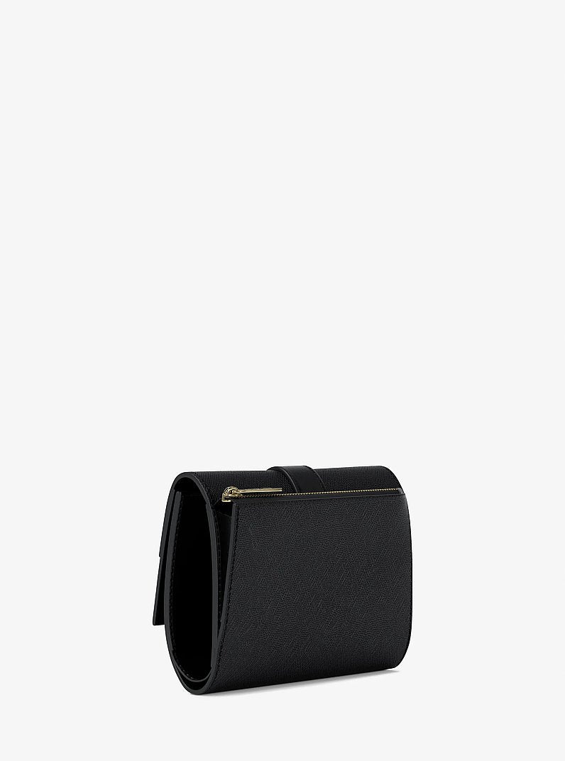 Michael Kors Greenwich Medium Saffiano Leather Trifold Wallet Black