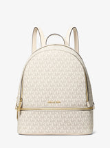 Michael Kors Rhea Medium Signature Logo Backpack Lt Crm Multi
