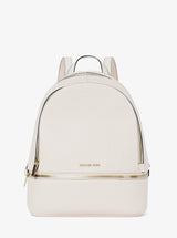 Michael Kors Rhea Medium Pebbled Leather Backpack Lt Cream