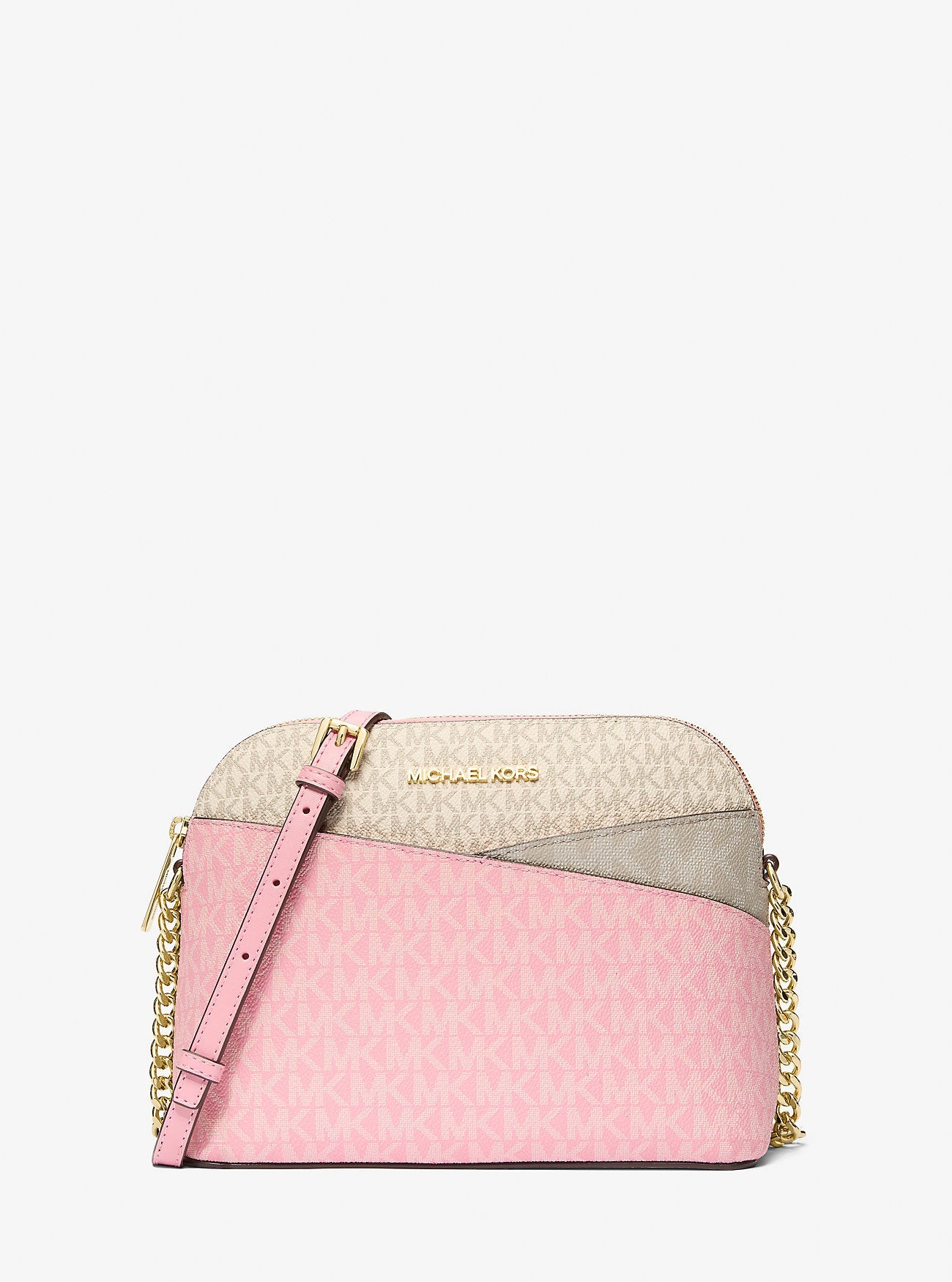 Michael Kors Jet Set Travel Medium Color-Block Signature Logo Crossbody Bag Crntion Mlti