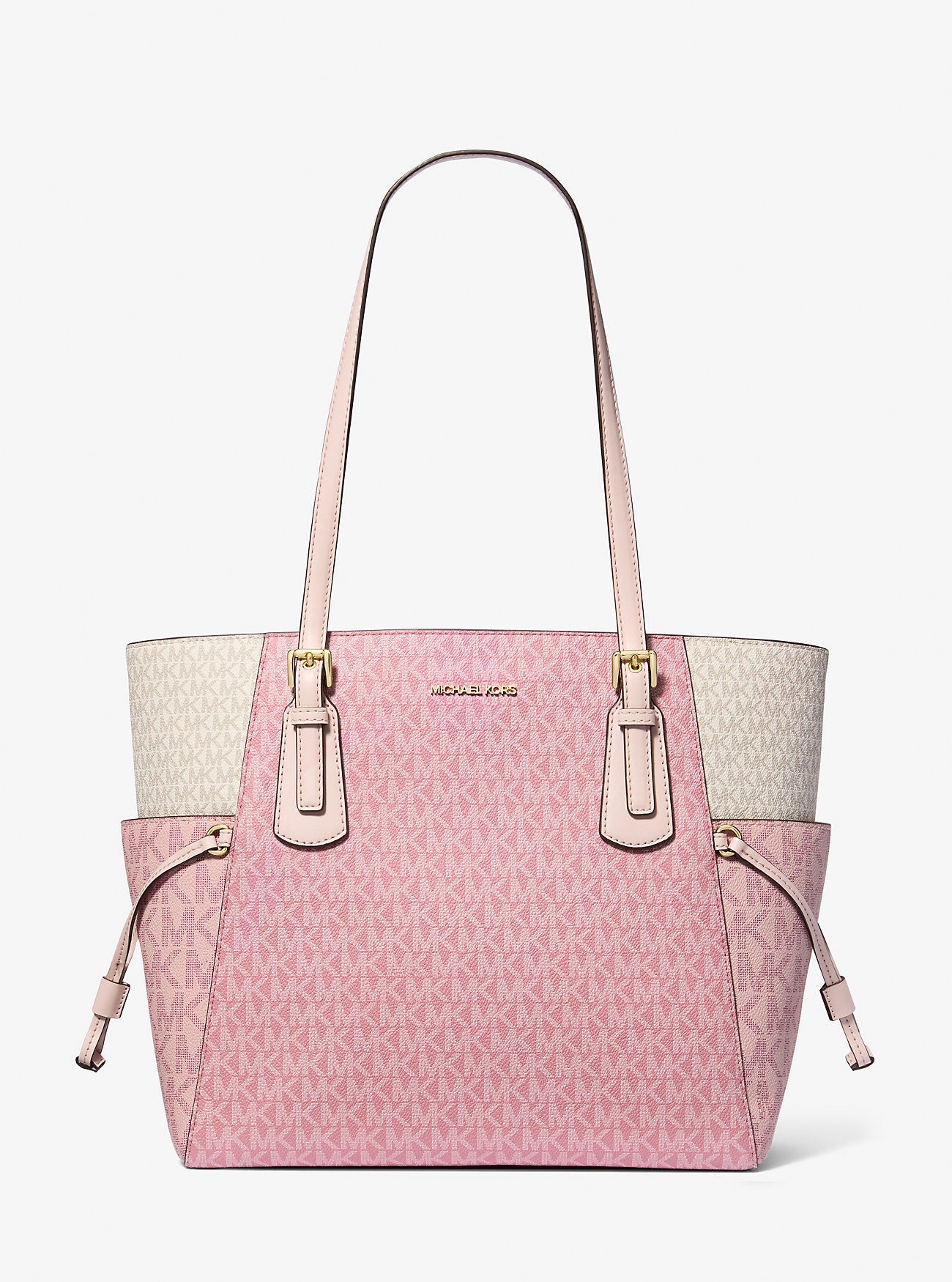 Voyager Large Color-Block Signature Logo Tote Bag Pwd Blsh Mlt Pwd Blsh Mlt