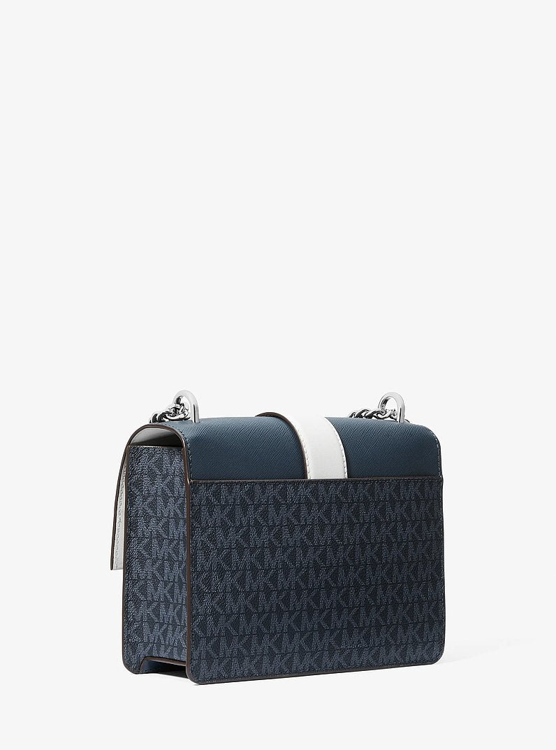 Michael Kors Greenwich Small Color-Block Signature Logo Crossbody Bag Admirl Multi
