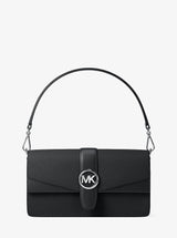 Michael Kors Greenwich Medium Saffiano Leather Convertible Shoulder Bag Black