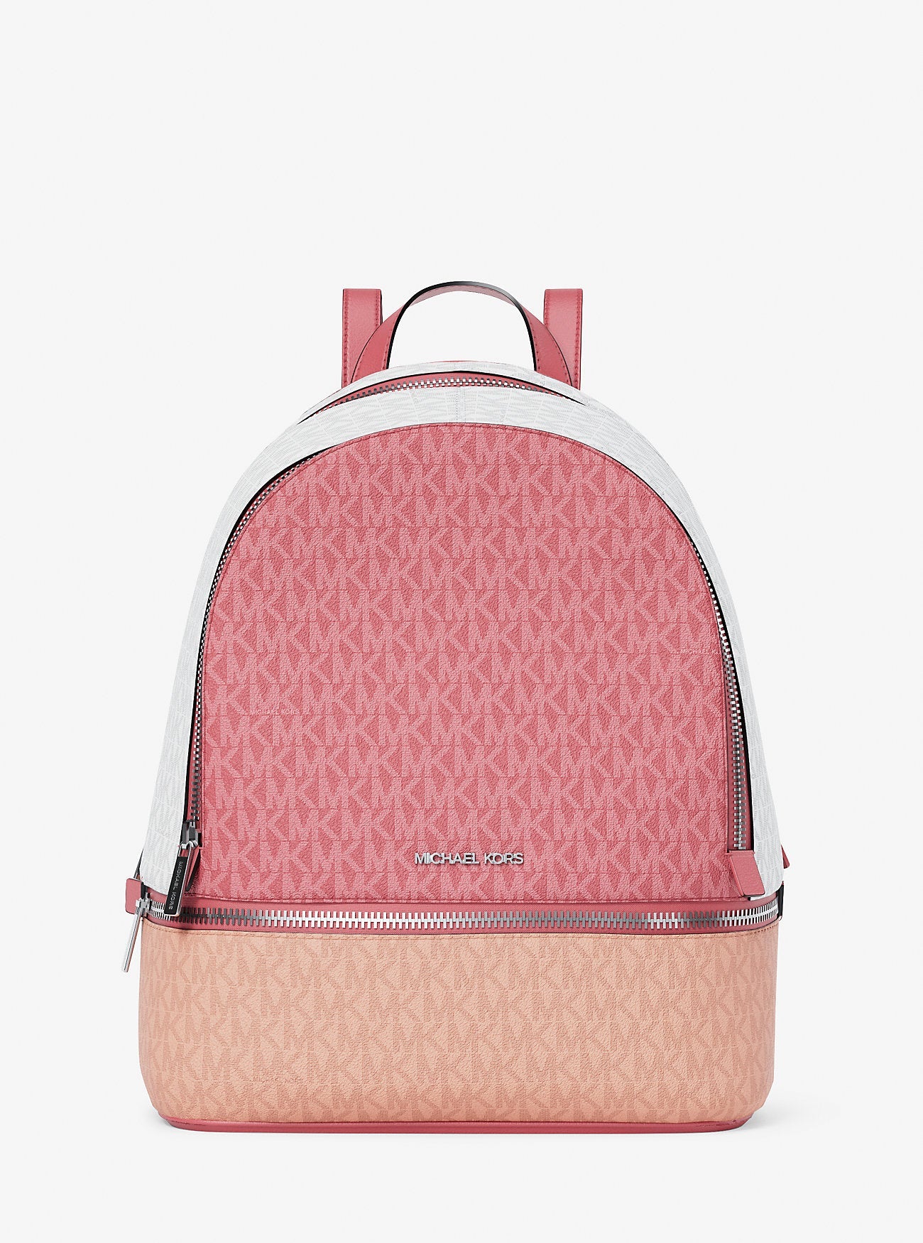 Rhea Medium Color Block Logo Backpack