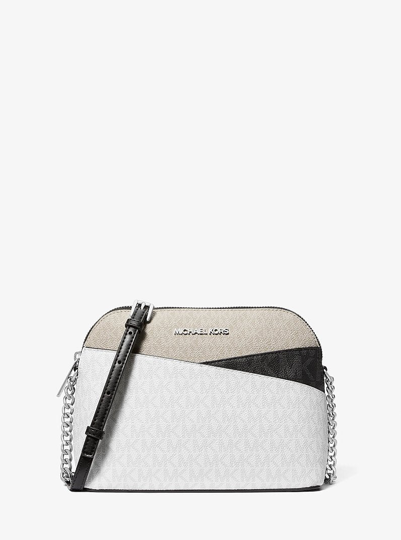 Michael Kors Jet Set Travel Color-Block Signature Logo Crossbody Bag Opwht Multi