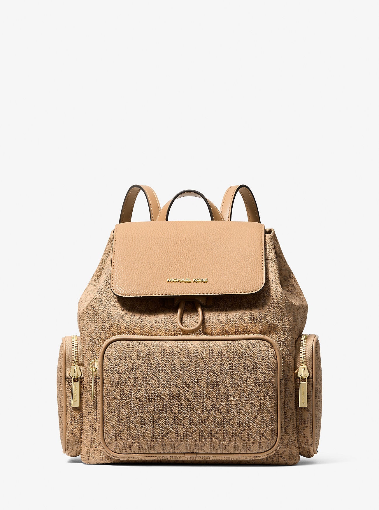 Merritt Small Signature Logo Cargo Backpack Camel Camel