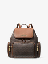 Michael Kors Merritt Small Signature Logo Cargo Backpack Brown
